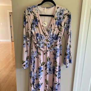 Pink blush maternity dress